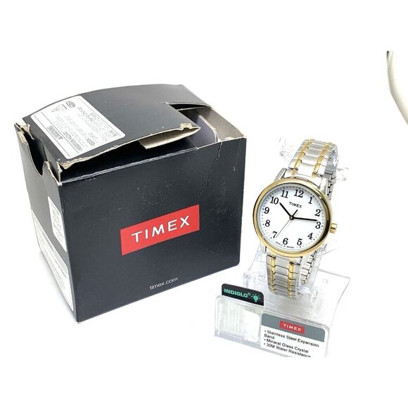 Timex Women\'s Watch TW2P78700 Indiglo Quartz Two Tone White Dial Expansion Band main image 12